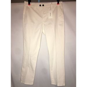 NWT FRAME Le Beau Chino twill pants in OFF WHITE LBUCH999